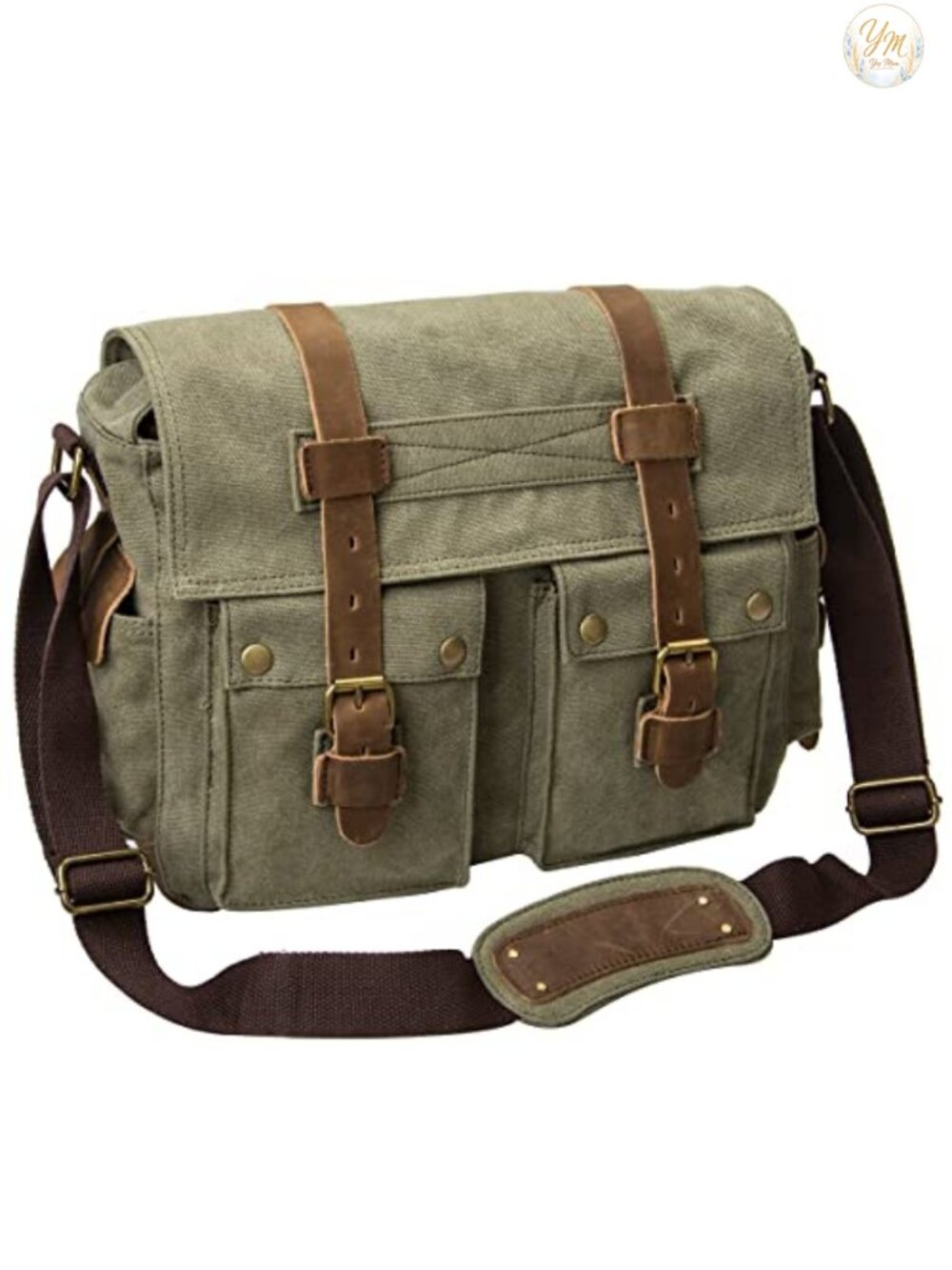 Vintage Waterproof Canvas Camera Shoulder Messenger Bag for DSLR SLR Shockproof